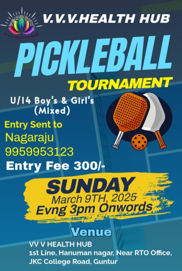 Pickleball Tournament organized by V.V.V. Health Hub