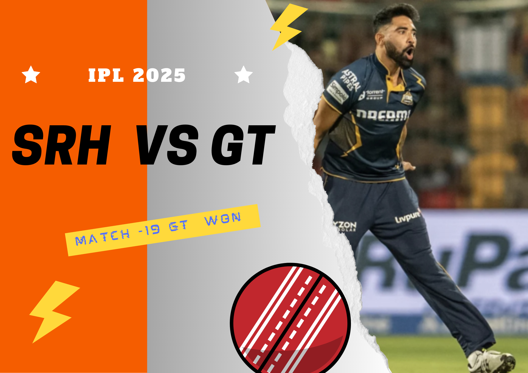 Match-19|SRH VS GT|GT Won The Match|2025