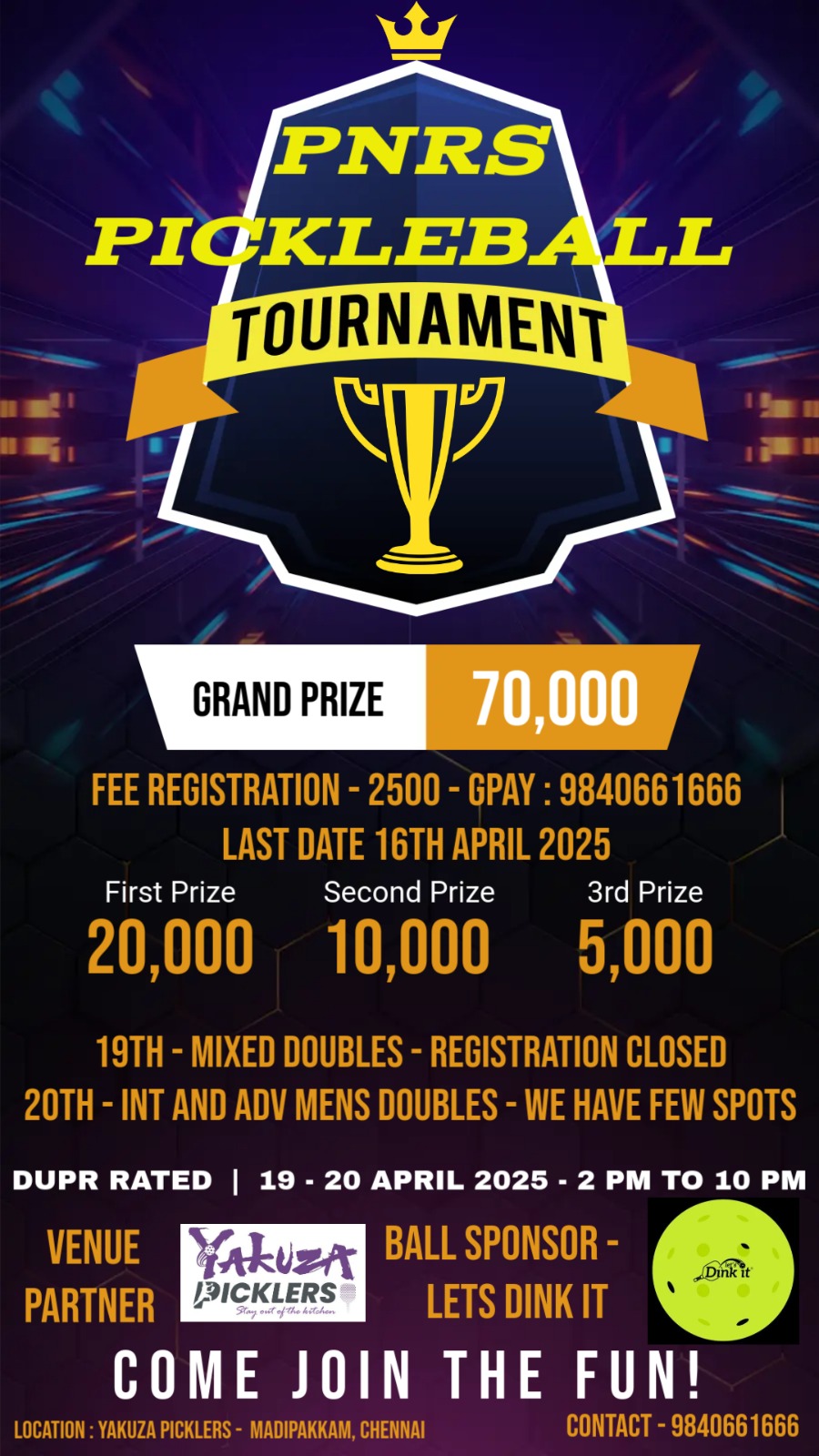 PNRS Pickleball Tournament|2025