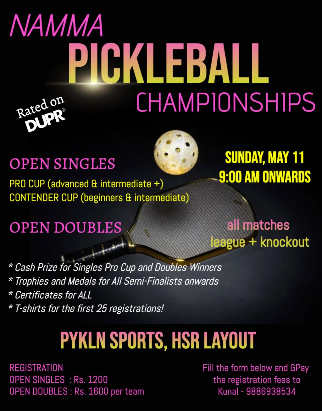 Namma Pickleball Championships|2025