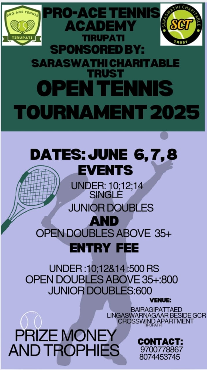 Open Tennis Tournament 2025 (Tirupati)
