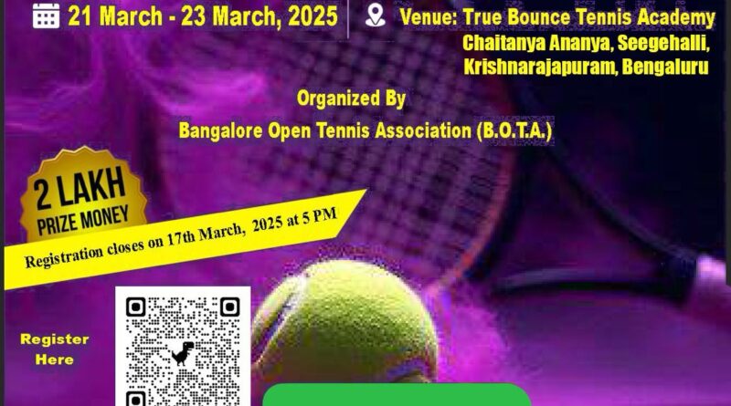 1st Bangalore Open Tennis Tournament