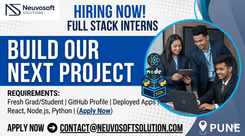 Neuvosoft Solutions Hiring: Full Stack Developer Intern | Students & Freshers | Pune