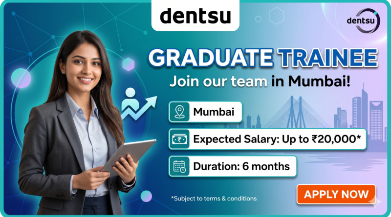 Dentsu Mega Hiring 2026: Graduate Trainee (ORM) | Freshers | Mumbai