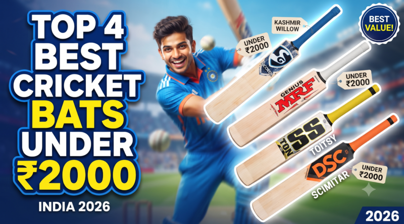 Best Cricket Bats Under ₹2000 in India 2026 — Top 4 Picks