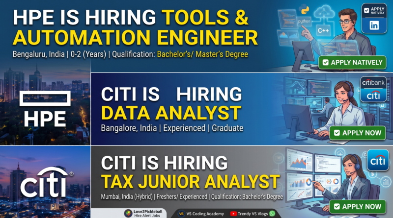 HPE Hiring Tools and Automation Engineer in Bangalore