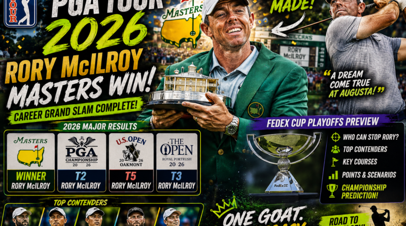 PGA Tour 2026 — Rory McIlroy Masters Win Major Results and FedEx Cup Playoffs Preview