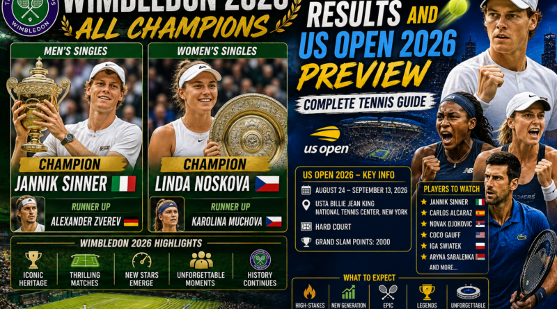 Wimbledon 2026 Results and US Open 2026 Preview — Complete Tennis Guide