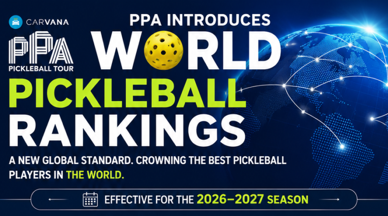 PPA Introduces World Pickleball Rankings: A New Global Race to Become the Best Player in the World