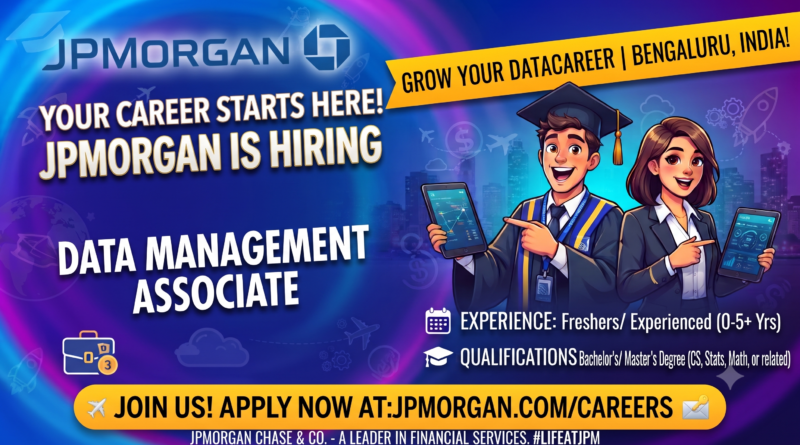 JPMorgan Chase Off-Campus Drive 2026: Data Management Associate (SQL & Data Engineering) | Bengaluru